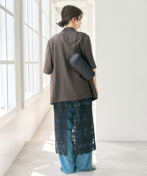 Spick & Span(スピックアンドスパン)の「《追加2》コードエンブロイダリーチュールレイヤースカート(スカート・レディース・ブラック/ホワイト・FREE)」の7枚目の写真