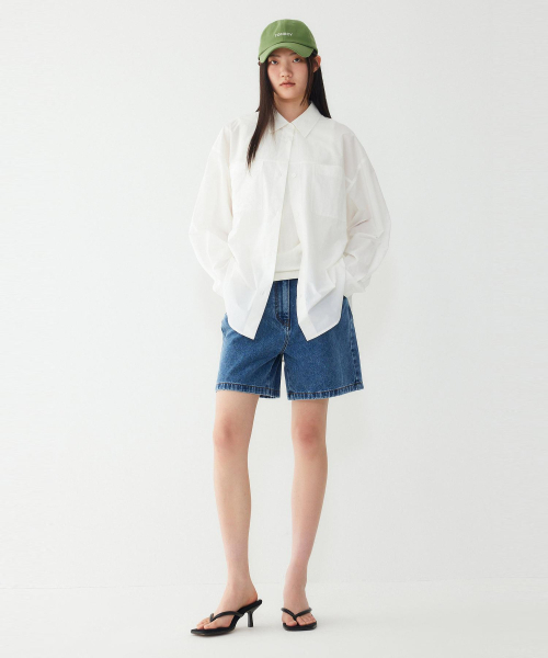 STUDIO TOMBOY(スタジオトムボーイ)の「オーバーサイズ無地長袖シャツ_ホワイト 9106221227(シャツ/ブラウス・レディース・ホワイト・OS)」の3枚目の写真