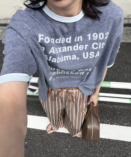 JACKSON MATISSE(ジャクソンマティス)の「別注【RUSSELL ATHLETIC *JM for JS】TCRテンジクリンガーS(Tシャツ/カットソー・レディース・チャコールグレー/ネイビー/ベージュ・FREE)」の3枚目の写真
