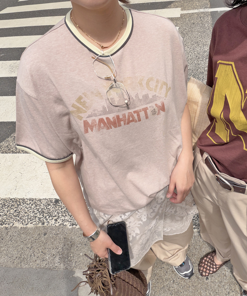 JACKSON MATISSE(ジャクソンマティス)の「別注【RUSSELL ATHLETIC *JM for JS】TCRテンジクリンガーS(Tシャツ/カットソー・レディース・チャコールグレー/ネイビー/ベージュ・FREE)」の5枚目の写真
