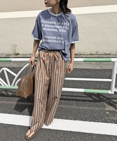 JACKSON MATISSE(ジャクソンマティス)の「別注【RUSSELL ATHLETIC *JM for JS】TCRテンジクリンガーS(Tシャツ/カットソー・レディース・チャコールグレー/ネイビー/ベージュ・FREE)」の8枚目の写真