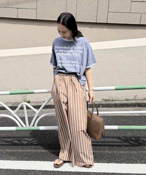 JACKSON MATISSE(ジャクソンマティス)の「別注【RUSSELL ATHLETIC *JM for JS】TCRテンジクリンガーS(Tシャツ/カットソー・レディース・チャコールグレー/ネイビー/ベージュ・FREE)」の9枚目の写真
