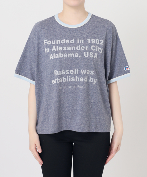 JACKSON MATISSE(ジャクソンマティス)の「別注【RUSSELL ATHLETIC *JM for JS】TCRテンジクリンガーS(Tシャツ/カットソー・レディース・チャコールグレー/ネイビー/ベージュ・FREE)」の11枚目の写真
