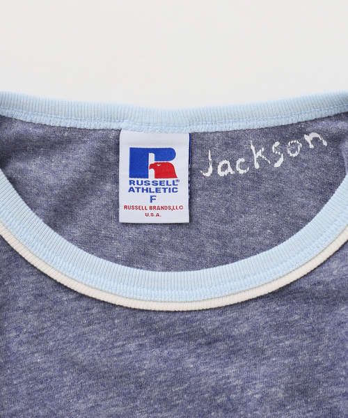 JACKSON MATISSE(ジャクソンマティス)の「別注【RUSSELL ATHLETIC *JM for JS】TCRテンジクリンガーS(Tシャツ/カットソー・レディース・チャコールグレー/ネイビー/ベージュ・FREE)」の20枚目の写真