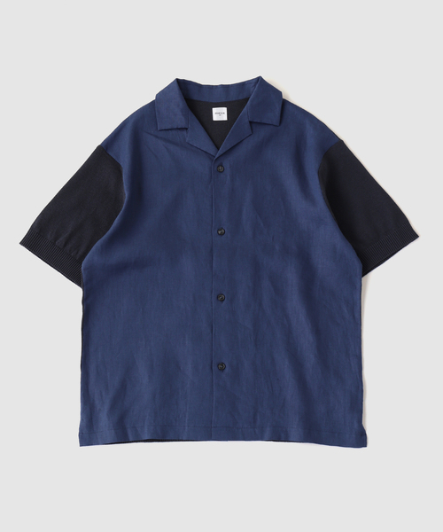 EDIFICE（エディフィス）の「リネン コンビネーション シャツ（シャツ/ブラウス・メンズ・ネイビー/ベージュ・SMALL/LARGE/MEDIUM）」の2枚目の写真