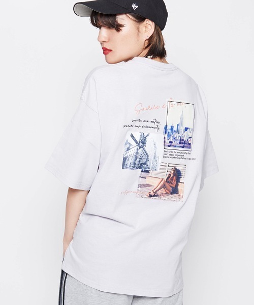 DOUBLE STEAL(ダブルスティール)の「Sun Town Tee(Tシャツ/カットソー・レディース・ホワイト/サックスブルー/ラベンダー・FREE)」の2枚目の写真