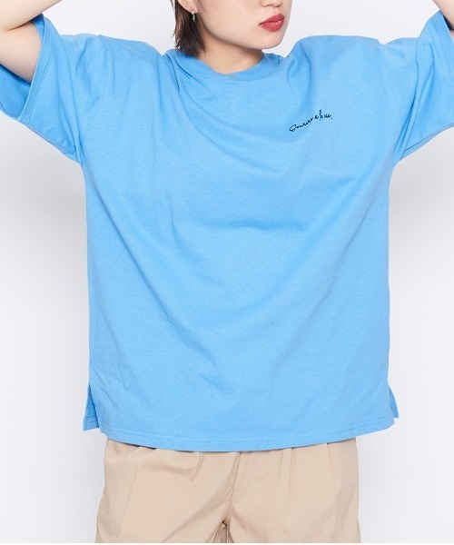 DOUBLE STEAL(ダブルスティール)の「Sun Town Tee(Tシャツ/カットソー・レディース・ホワイト/サックスブルー/ラベンダー・FREE)」の4枚目の写真