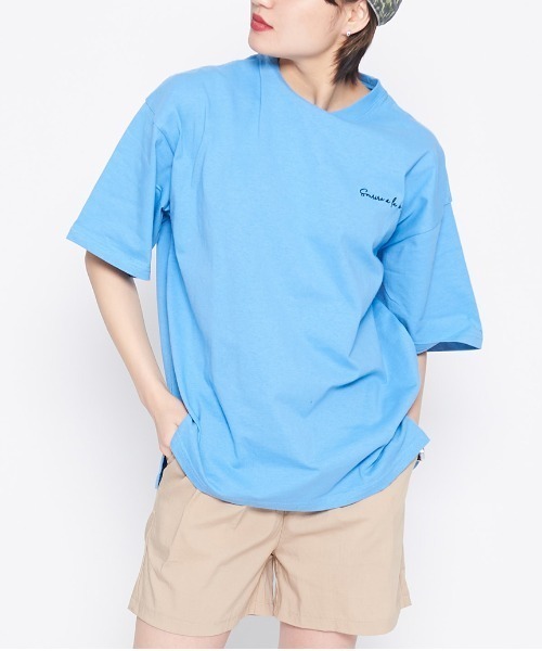 DOUBLE STEAL（ダブルスティール）の「Sun Town Tee（Tシャツ/カットソー・レディース・ホワイト/サックスブルー/ラベンダー・FREE）」の5枚目の写真