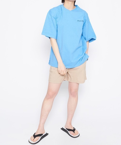 DOUBLE STEAL(ダブルスティール)の「Sun Town Tee(Tシャツ/カットソー・レディース・ホワイト/サックスブルー/ラベンダー・FREE)」の6枚目の写真