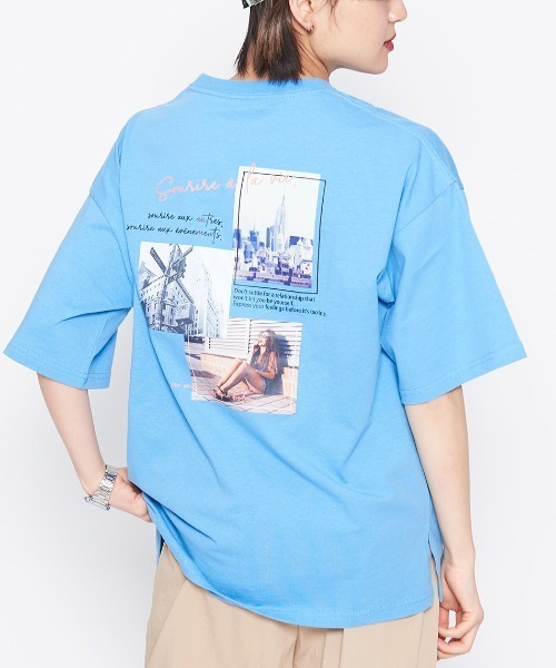 DOUBLE STEAL(ダブルスティール)の「Sun Town Tee(Tシャツ/カットソー・レディース・ホワイト/サックスブルー/ラベンダー・FREE)」の8枚目の写真