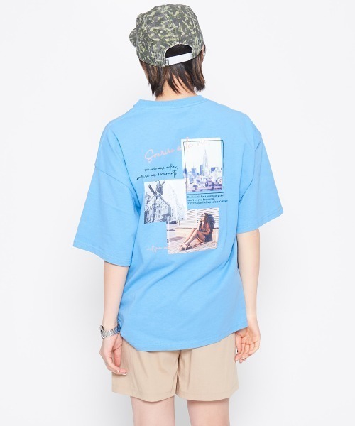 DOUBLE STEAL（ダブルスティール）の「Sun Town Tee（Tシャツ/カットソー・レディース・ホワイト/サックスブルー/ラベンダー・FREE）」の9枚目の写真