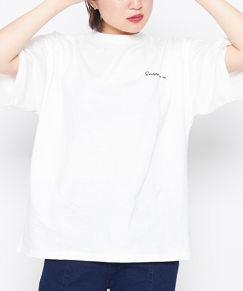 DOUBLE STEAL(ダブルスティール)の「Sun Town Tee(Tシャツ/カットソー・レディース・ホワイト/サックスブルー/ラベンダー・FREE)」の10枚目の写真
