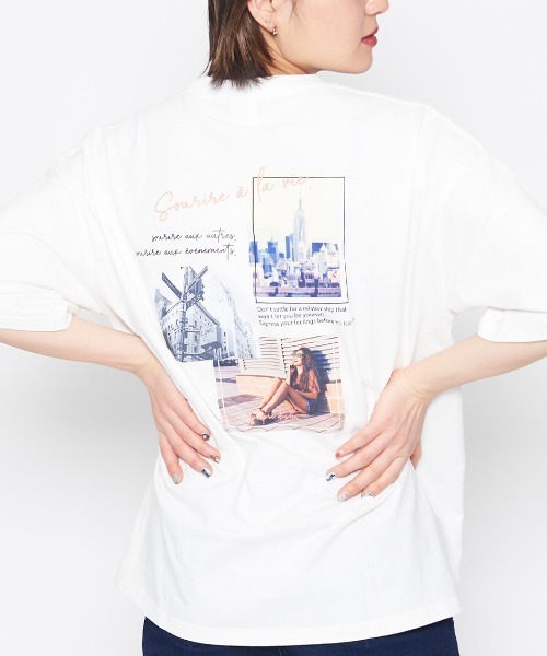 DOUBLE STEAL（ダブルスティール）の「Sun Town Tee（Tシャツ/カットソー・レディース・ホワイト/サックスブルー/ラベンダー・FREE）」の14枚目の写真