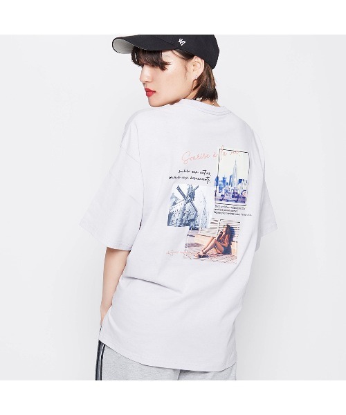 DOUBLE STEAL（ダブルスティール）の「Sun Town Tee（Tシャツ/カットソー・レディース・ホワイト/サックスブルー/ラベンダー・FREE）」の18枚目の写真