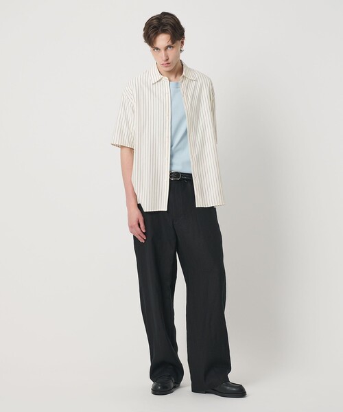 BEAUTY&YOUTH UNITED ARROWS(ビューティーアンドユースユナイテッドアローズ)の「カネマサ莫大小 ストライプ スクエア フィット レギュラー シャツ(シャツ/ブラウス・メンズ・ロイヤルブルー/オフホワイト・M/L/XL/S)」の3枚目の写真