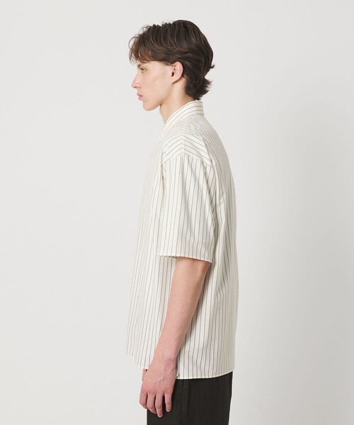 BEAUTY&YOUTH UNITED ARROWS(ビューティーアンドユースユナイテッドアローズ)の「カネマサ莫大小 ストライプ スクエア フィット レギュラー シャツ(シャツ/ブラウス・メンズ・ロイヤルブルー/オフホワイト・M/L/XL/S)」の9枚目の写真