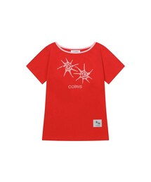 ソルナワンショルダーカラー配色半袖Tシャツ(13カラー)