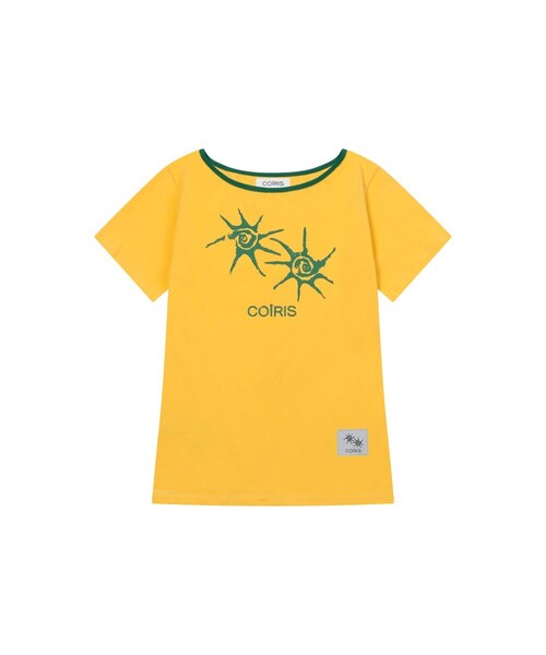 COIRIS(コイリス)の「ソルナワンショルダーカラー配色半袖Tシャツ(13カラー)(Tシャツ/カットソー・レディース・チャコール/イエロー/ブラック/スカイブルー/ブラウン/ライトグレー/グリーン/レッド/ブルー/バーガンディー/ホワイト/カーキ/チャコールグレー/ブラック系・FREE)」の12枚目の写真