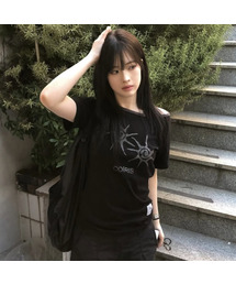 COIRIS（コイリス）の「ソルナワンショルダーカラー配色半袖Tシャツ（13カラー）（Tシャツ/カットソー）」
