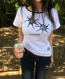 COIRIS（コイリス）の「ソルナワンショルダーカラー配色半袖Tシャツ（13カラー）（Tシャツ/カットソー）」