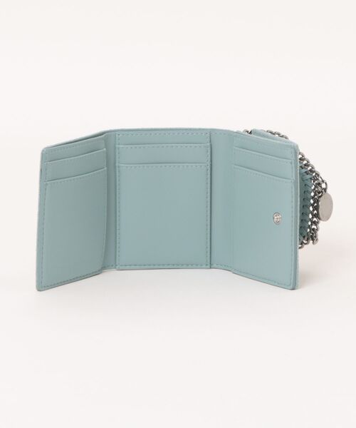 STELLA McCARTNEY(ステラマッカートニー)の「Falabella Trifold Wallet / ファラベラ トリフォールド ウォレット(財布・レディース・ライトブルー・ONE SIZE)」の4枚目の写真