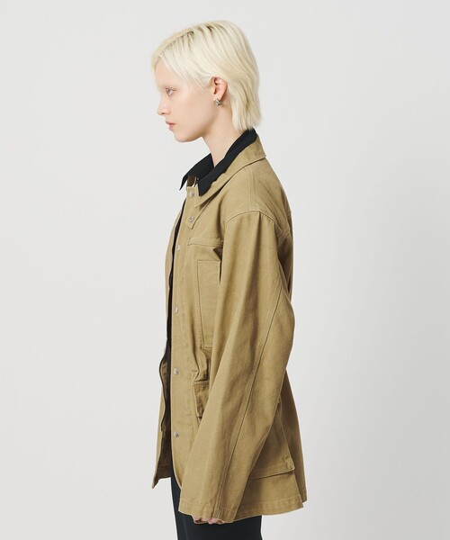 H BEAUTY&YOUTH UNITED ARROWS(エイチビューティーアンドユースユナイテッドアローズ)の「<H>ヴィンテージツイル ハーフブルゾン(その他アウター・レディース・ダークグレー/ベージュ・S)」の3枚目の写真