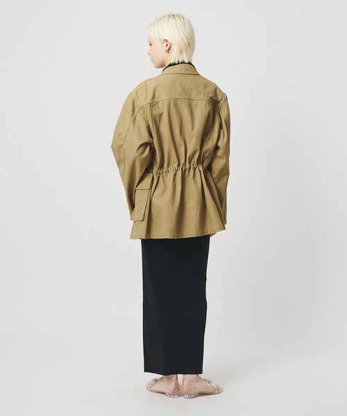 H BEAUTY&YOUTH UNITED ARROWS(エイチビューティーアンドユースユナイテッドアローズ)の「<H>ヴィンテージツイル ハーフブルゾン(その他アウター・レディース・ダークグレー/ベージュ・S)」の6枚目の写真