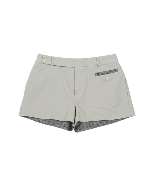 OHESHIO(オヘシオ)の「FLORAL DETAIL COTTON SHORTS, KHAKI GRAY(その他パンツ・レディース・その他・1/2)」の1枚目の写真