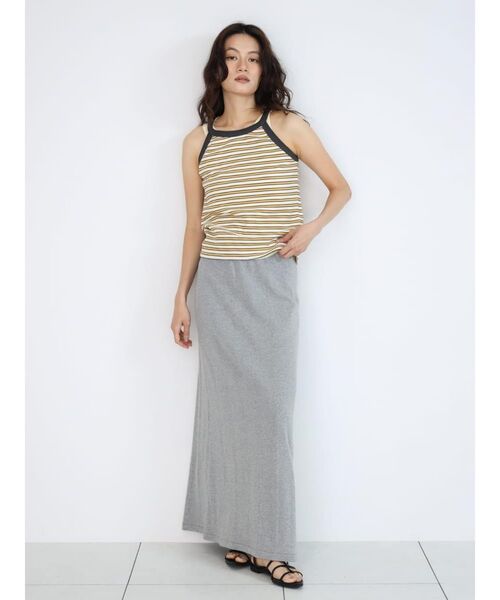 FIKA.（フィーカ）の「American sleeve border tank top（キャミソール・レディース・ブラック/グリーン系その他3/カーキ・FREE）」の15枚目の写真