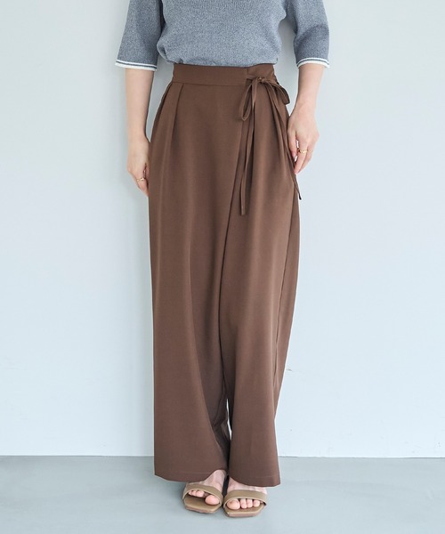 ラップデザイン ルーズシルエットパンツ【587234】（スラックス）｜mil