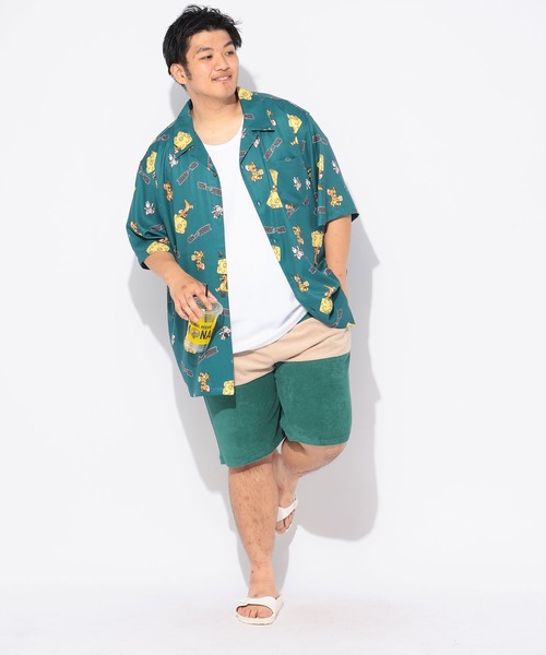 B&T CLUB(ビーティークラブ)の「ショート パンツ パイル ハーフパンツ 短パン メンズ 大きいサイズ ストレッチ 切替配色 パイルショーツ アウトドア レジャー 海 川 夏 B&T CLUB ビーアンドティークラブ(その他パンツ・メンズ・オレンジ/グレー/グリーン・X2(4L~5L)/X1(3L~4L)/X3(6L~7L)/X4(8L~9L))」の5枚目の写真