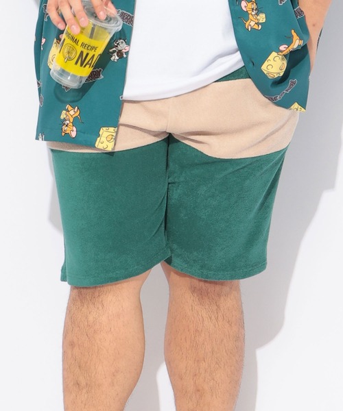 B&T CLUB(ビーティークラブ)の「ショート パンツ パイル ハーフパンツ 短パン メンズ 大きいサイズ ストレッチ 切替配色 パイルショーツ アウトドア レジャー 海 川 夏 B&T CLUB ビーアンドティークラブ(その他パンツ・メンズ・オレンジ/グレー/グリーン・X2(4L~5L)/X1(3L~4L)/X3(6L~7L)/X4(8L~9L))」の6枚目の写真