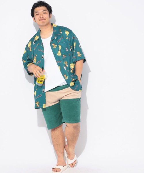 B&T CLUB(ビーティークラブ)の「ショート パンツ パイル ハーフパンツ 短パン メンズ 大きいサイズ ストレッチ 切替配色 パイルショーツ アウトドア レジャー 海 川 夏 B&T CLUB ビーアンドティークラブ(その他パンツ・メンズ・オレンジ/グレー/グリーン・X2(4L~5L)/X1(3L~4L)/X3(6L~7L)/X4(8L~9L))」の9枚目の写真