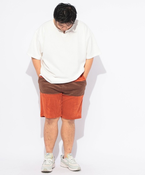 B&T CLUB(ビーティークラブ)の「ショート パンツ パイル ハーフパンツ 短パン メンズ 大きいサイズ ストレッチ 切替配色 パイルショーツ アウトドア レジャー 海 川 夏 B&T CLUB ビーアンドティークラブ(その他パンツ・メンズ・オレンジ/グレー/グリーン・X2(4L~5L)/X1(3L~4L)/X3(6L~7L)/X4(8L~9L))」の13枚目の写真