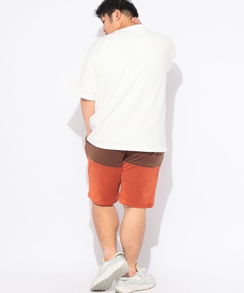 B&T CLUB(ビーティークラブ)の「ショート パンツ パイル ハーフパンツ 短パン メンズ 大きいサイズ ストレッチ 切替配色 パイルショーツ アウトドア レジャー 海 川 夏 B&T CLUB ビーアンドティークラブ(その他パンツ・メンズ・オレンジ/グレー/グリーン・X2(4L~5L)/X1(3L~4L)/X3(6L~7L)/X4(8L~9L))」の16枚目の写真