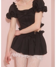 lilLilly（リルリリー）の「フリルレイヤードキュロット（その他パンツ）」