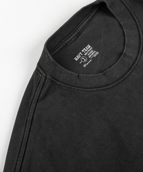NAVYTEAM(ネイビーチーム)の「TUFTS ピグメント半袖Tシャツ(5色)(Tシャツ/カットソー・レディース・ブラウン/ブルー/ブラック×グレー/ブラック×ブラック/バーガンディー・SMALL/MEDIUM/LARGE/X-LARGE)」の19枚目の写真