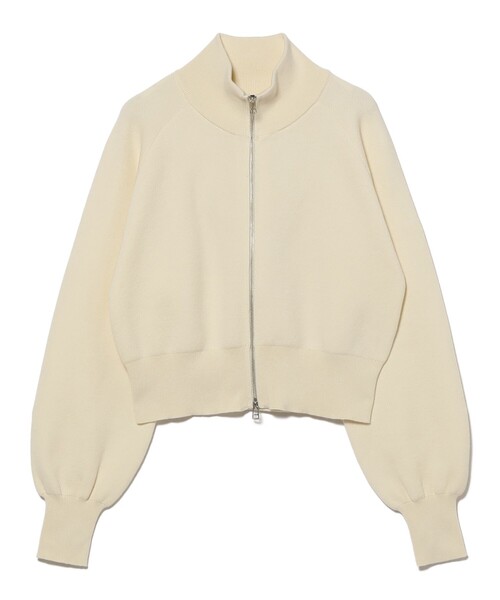 BEAMS HEART(ビームスハート)の「スウェットライク ニット ジップ カーディガン(ニット/セーター・レディース・ブラウン/ライトグレー/ホワイト系その他5・FREE)」の2枚目の写真