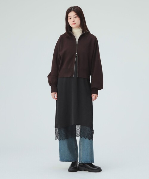 BEAMS HEART(ビームスハート)の「スウェットライク ニット ジップ カーディガン(ニット/セーター・レディース・ブラウン/ライトグレー/ホワイト系その他5・FREE)」の15枚目の写真