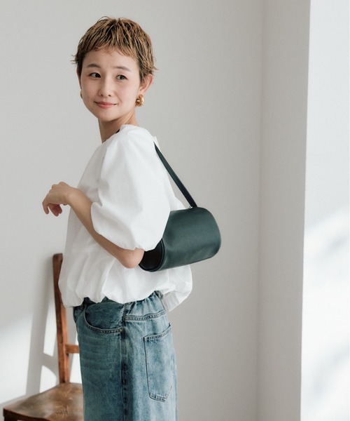 PUAL CE CIN（ピュアルセシン）の「【＠kokiminitaコラボ】シリンダーバッグ（ハンドバッグ・レディース・ブラック・ONE SIZE）」の7枚目の写真