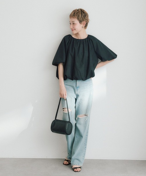 PUAL CE CIN（ピュアルセシン）の「【＠kokiminitaコラボ】シリンダーバッグ（ハンドバッグ・レディース・ブラック・ONE SIZE）」の3枚目の写真