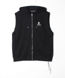 GLASS BEADED SLEEVELESS HOODIE