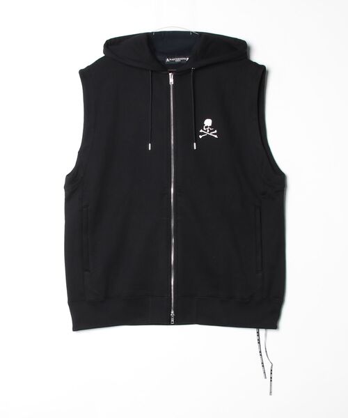mastermind JAPAN(マスターマインド)の「GLASS BEADED SLEEVELESS HOODIE(パーカー・メンズ・ブラック・XL)」の1枚目の写真
