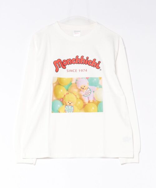 A BAG OF CHIPS(アバッグオブチップス)の「RiCO SUCRE/リコシュクレ モンチッチ ロゴ 長袖Tシャツ レディース ロンT(Tシャツ/カットソー・レディース・ブラック系その他3/ホワイト系その他2/オフホワイト/ホワイト系その他/ブラック/ホワイト/ブラック系その他2/ブラック系その他・FREE)」の1枚目の写真