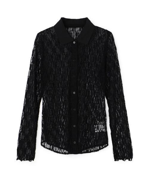 N.(N. Natural Beauty Basic)(エヌエヌナチュラルビューティーベーシック)の「シアーレースシャツ(シャツ/ブラウス・レディース・ブラック/オフホワイト/ラベンダー・フリ-)」の15枚目の写真