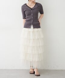 段々ティアードチュールスカート