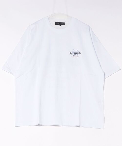RiNc (リンク)の「【 MARK GONZALES 】 スマイリングハート バックプリント Tシャツ(Tシャツ/カットソー・メンズ・ブラック/ホワイト・L/XL/M)」の1枚目の写真