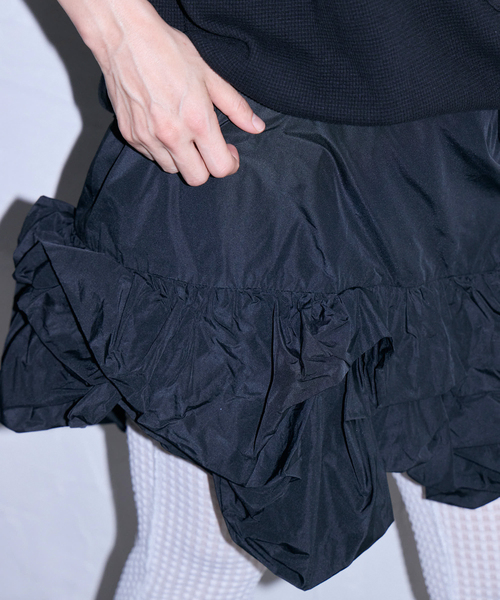 CITYSHOP（シティーショップ）の「MARGE TAFFETA BALLOON HEM COVER SKIRT 1012-0105-038：スカート（スカート・レディース・ブラック・38/36）」の10枚目の写真