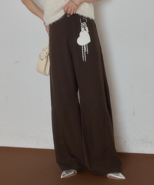 mystic(ミスティック)の「バレルスラックス(その他パンツ・レディース・チャコールグレー/アイボリー/ブラウン・2/1/0)」の8枚目の写真