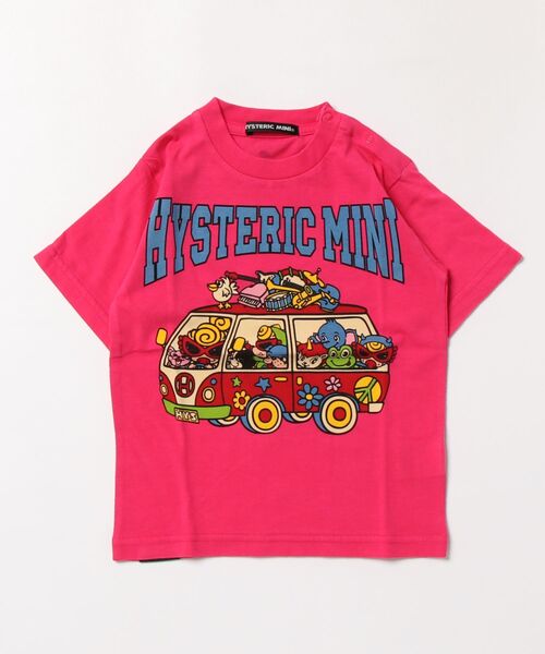 HYSTERIC MINI(ヒステリックミニ)の「A DRIVE WITH HYS MINI BAND WAGON 半袖Tシャツ(Tシャツ/カットソー・キッズ・ホワイト/レモンイエロー/ライトピンク・90)」の3枚目の写真